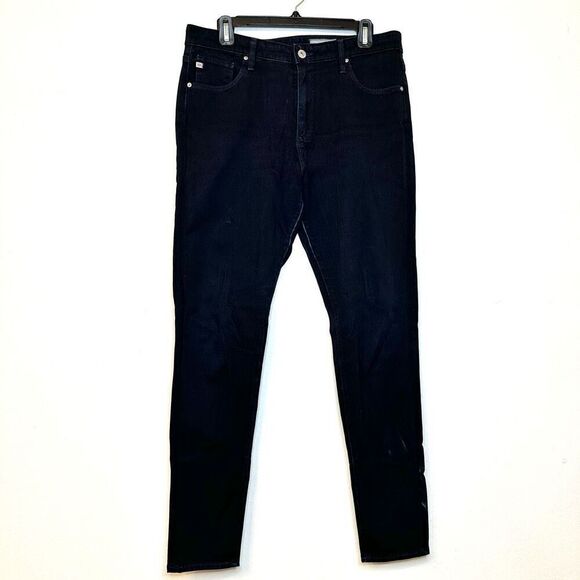 AG Adriano Goldschmied Contour 360 High Rise The Farrah Skinny Jeans Black 31R - Picture 1 of 6